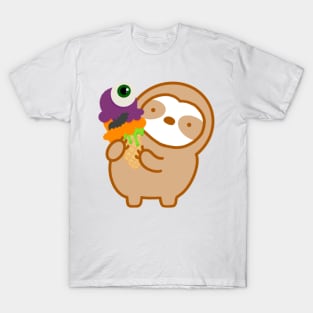 Cute Halloween Eye Scream Ice Cream Sloth T-Shirt